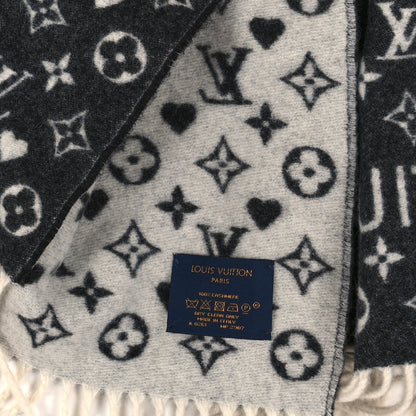 Louis Vuitton Cashmere Monogram Game On Scarf Black 3 of 3