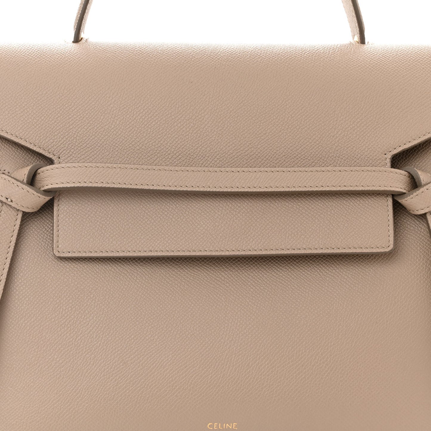 Grained Calfskin Mini Belt Bag Light Taupe