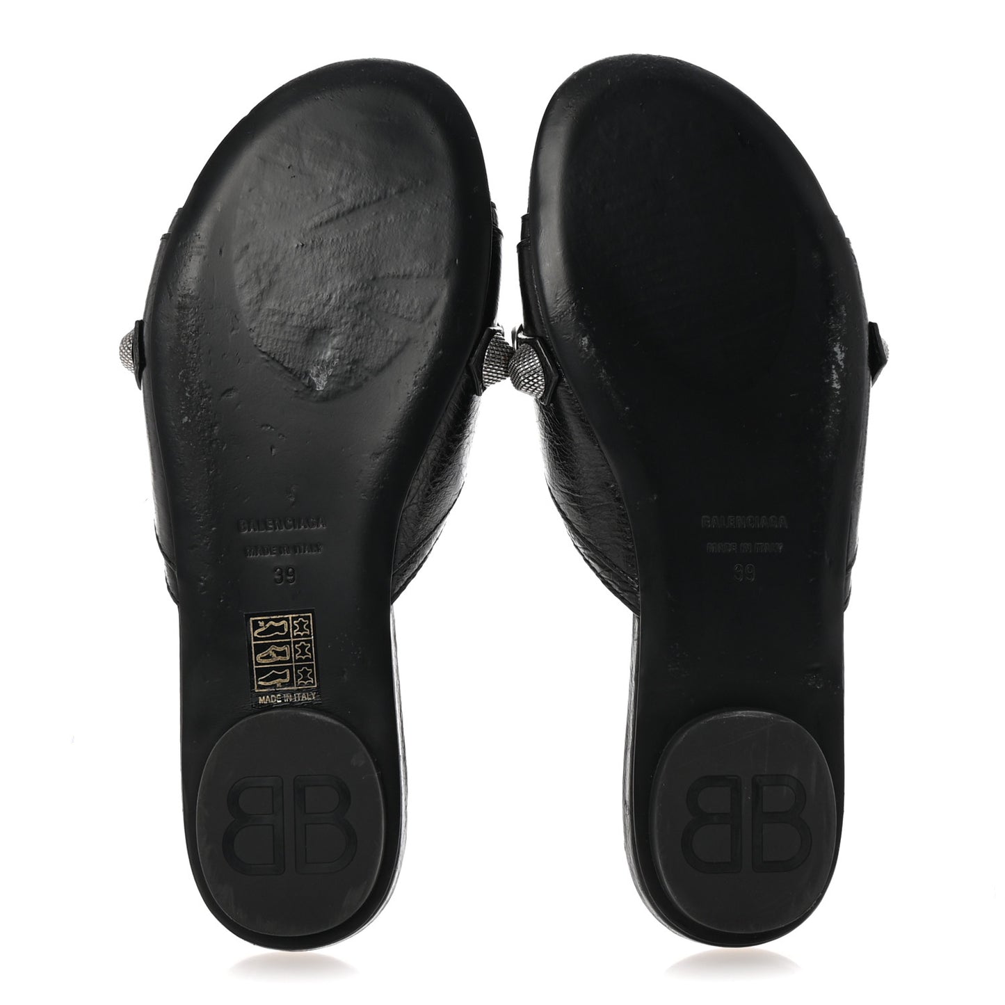 Agneau Arena Cagole Flat Slide Sandals 39 Black