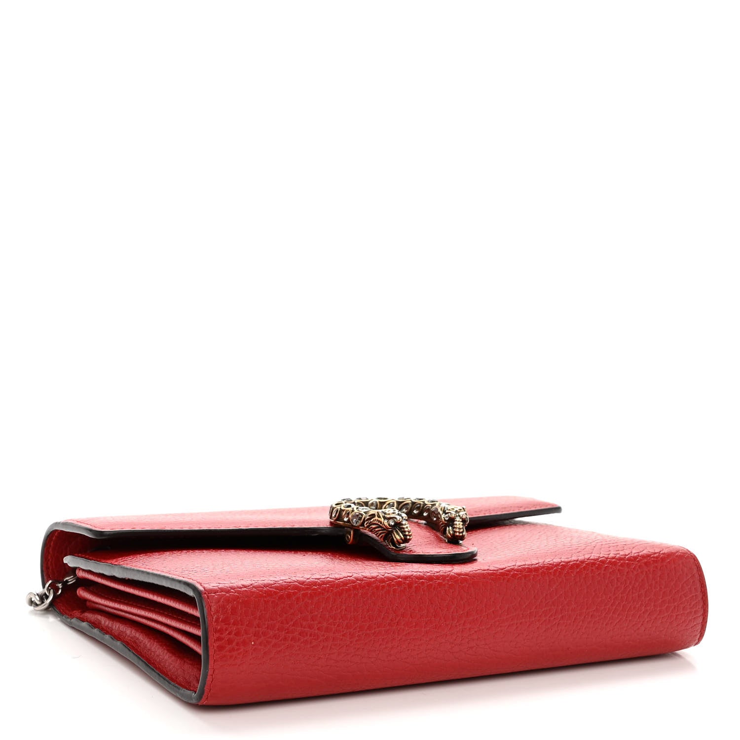 Gucci Calfskin Mini Dionysus Chain Wallet Hibiscus Red 4 of 11