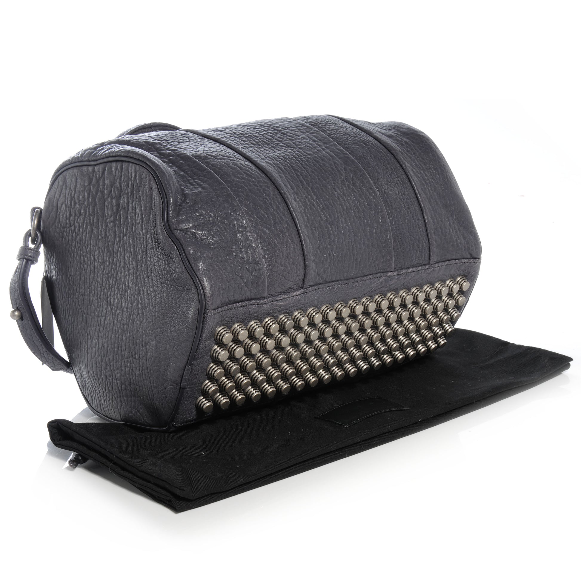 Alexander Wang Pebbled Lambskin Rocco Tundra w Antique Silver Hardware 5 of 7