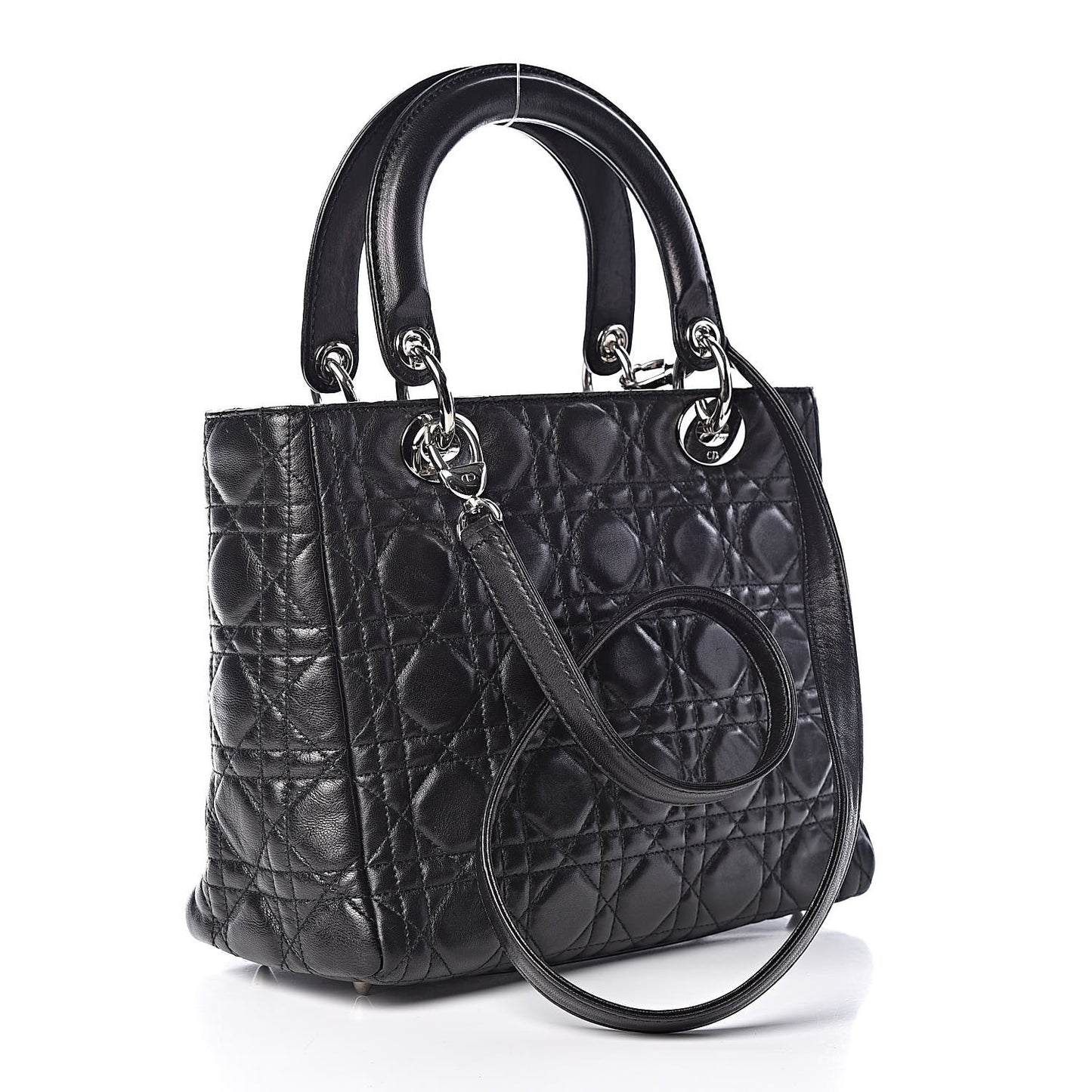 Lambskin Cannage Medium Lady Dior Black