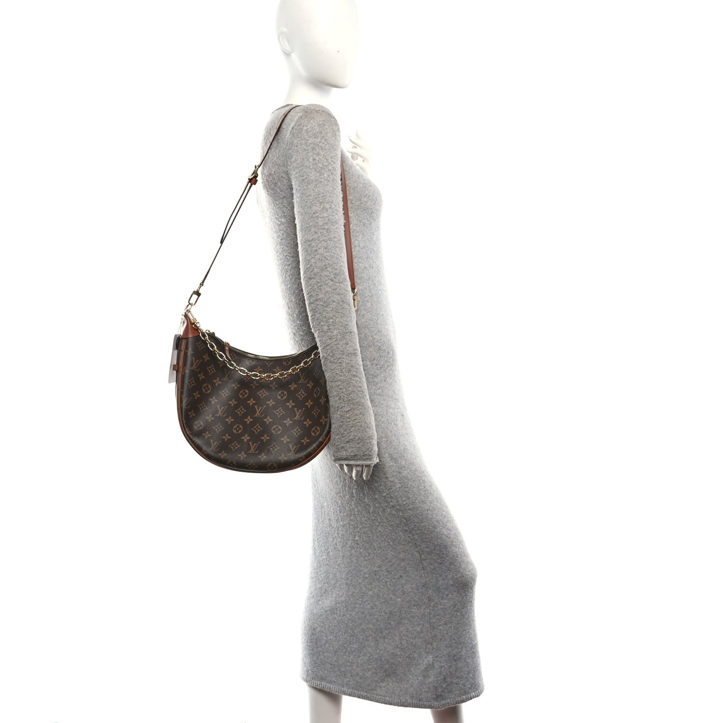 Reverse Monogram Loop Hobo