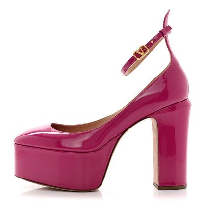 Valentino Garavani Patent Tan-Go 50/120mm Platform Pumps 38 Rose Violet 1 of 12