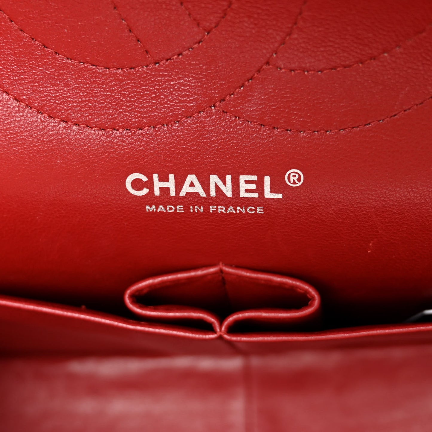 Caviar Quilted Jumbo Double Flap Red