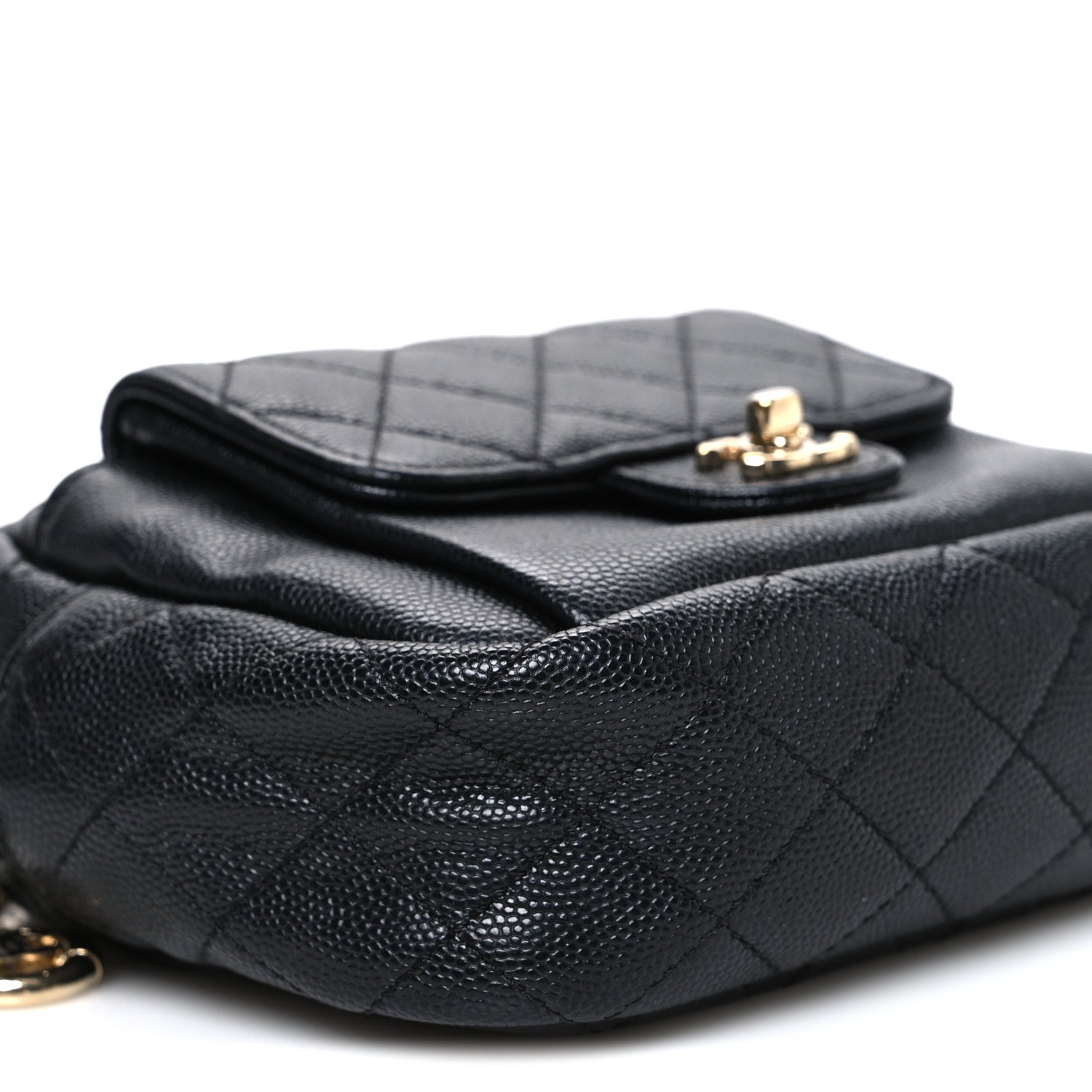 Chanel Caviar Quilted CC Day Camera Case Black 9 of 11