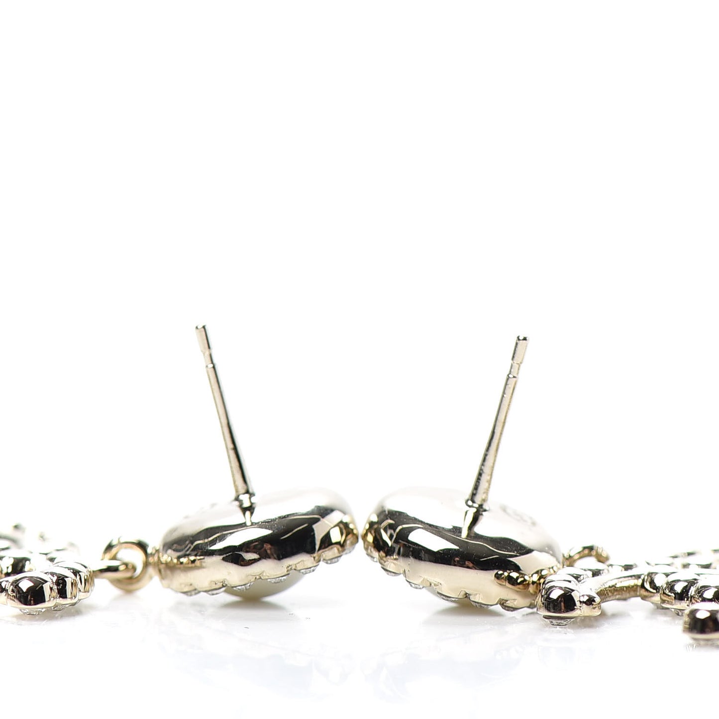 Crystal Pearl Bow-tiful CC Drop Earrings Gold