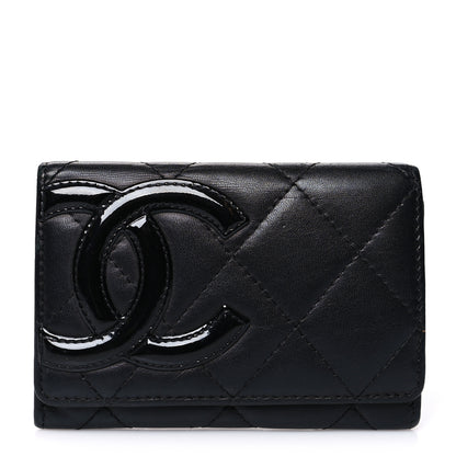 Chanel Calfskin Quilted Cambon Business Card Holder Black 1 of 9