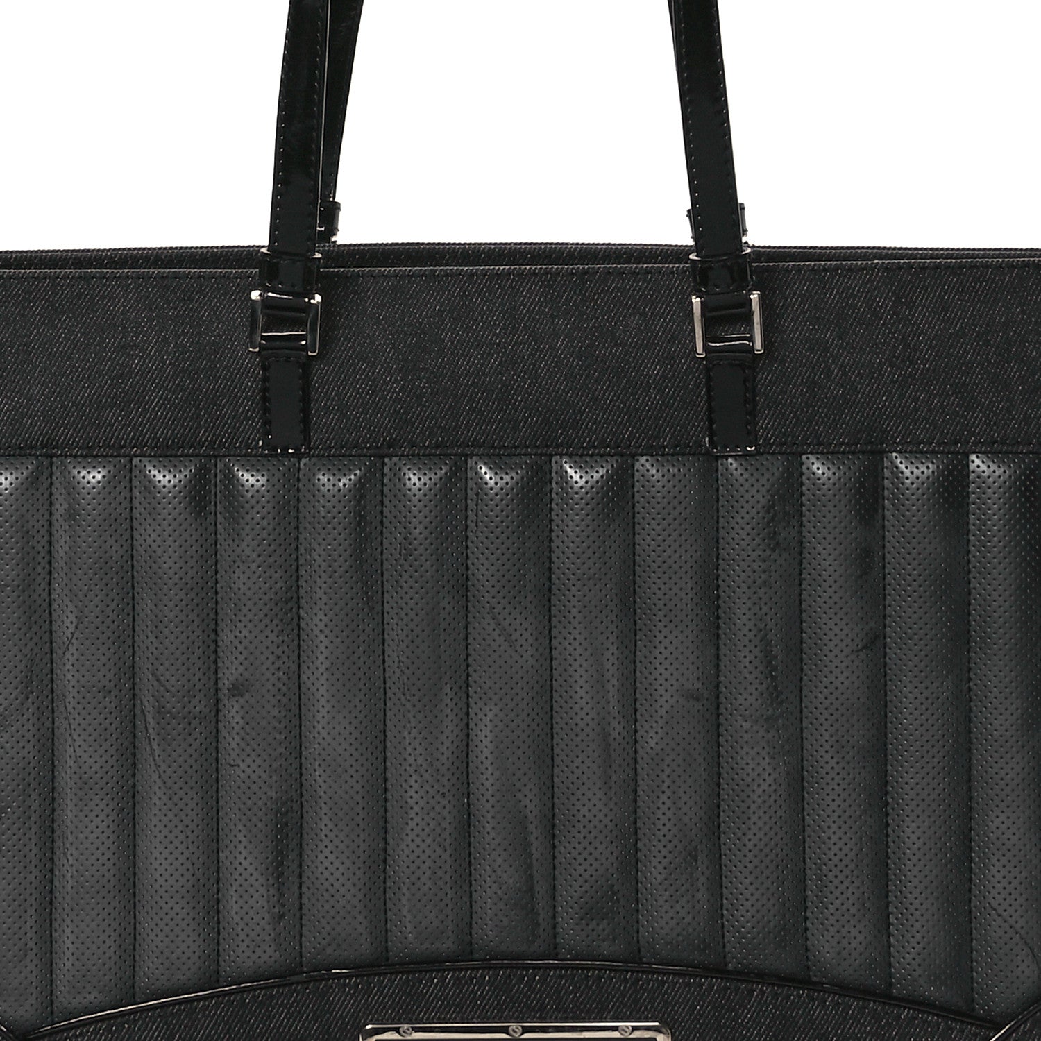 Christian Dior Calfskin Patent Trailer Trash Cadillac Tote Black 8 of 10