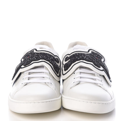 Gucci Calfskin Ayers Crystal Panther Embroidered Womens Ace Sneakers 41 2 of 8