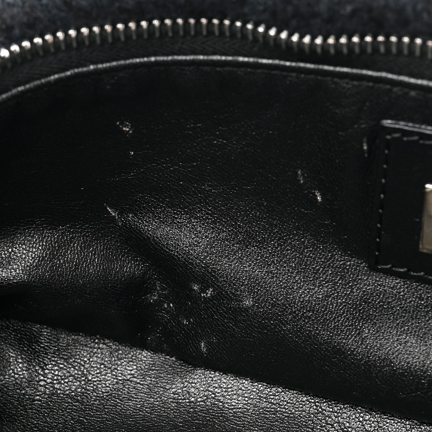 Fendi Wool Pochette Black Blue 10 of 12