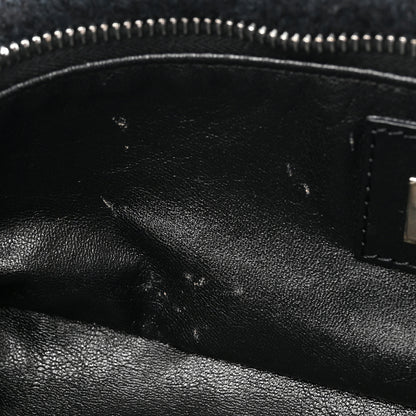 Fendi Wool Pochette Black Blue 10 of 12