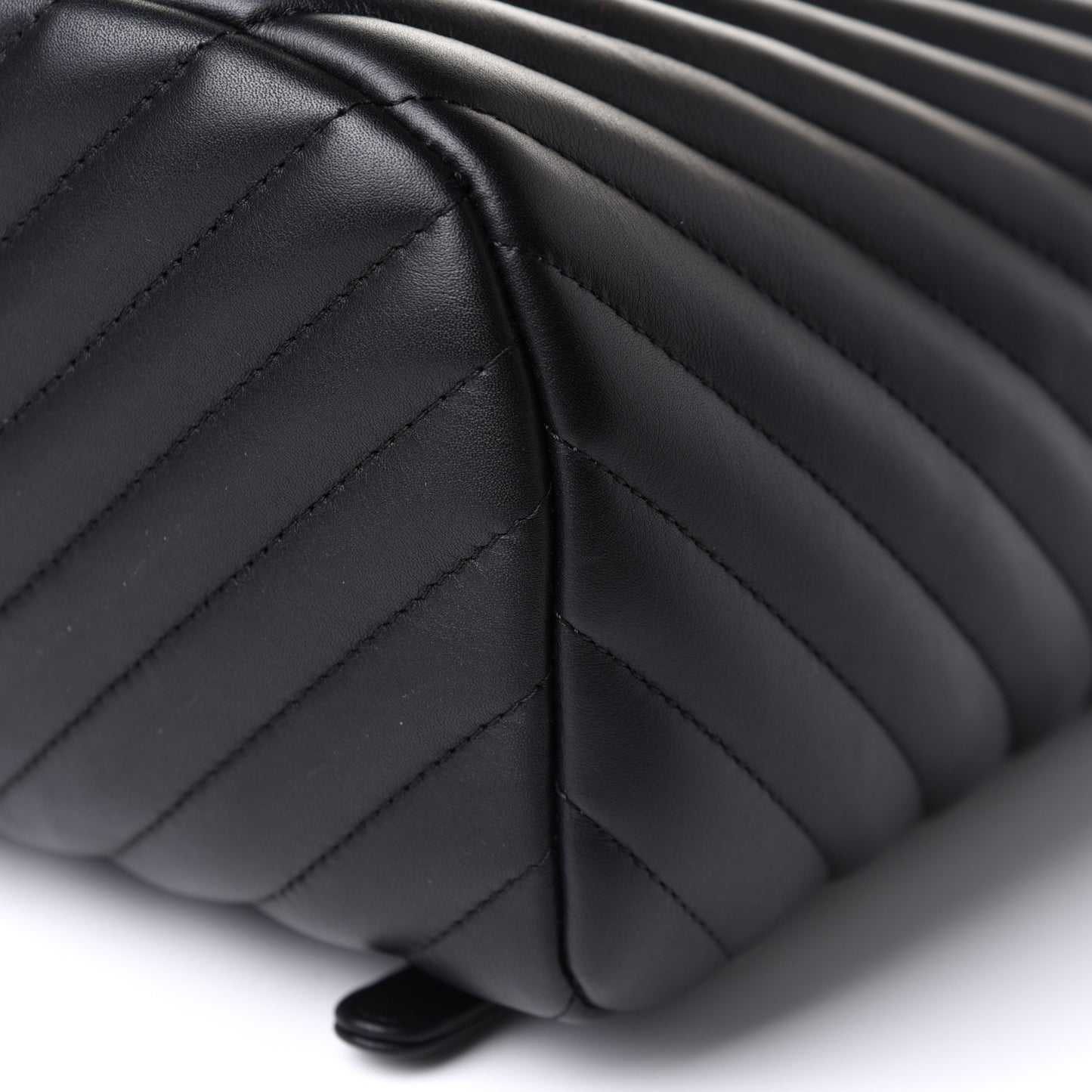 Calfskin Chevron Quilted Small Urban Spirit Backpack Black