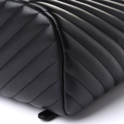 Chanel Calfskin Chevron Quilted Small Urban Spirit Backpack Black 10 of 11