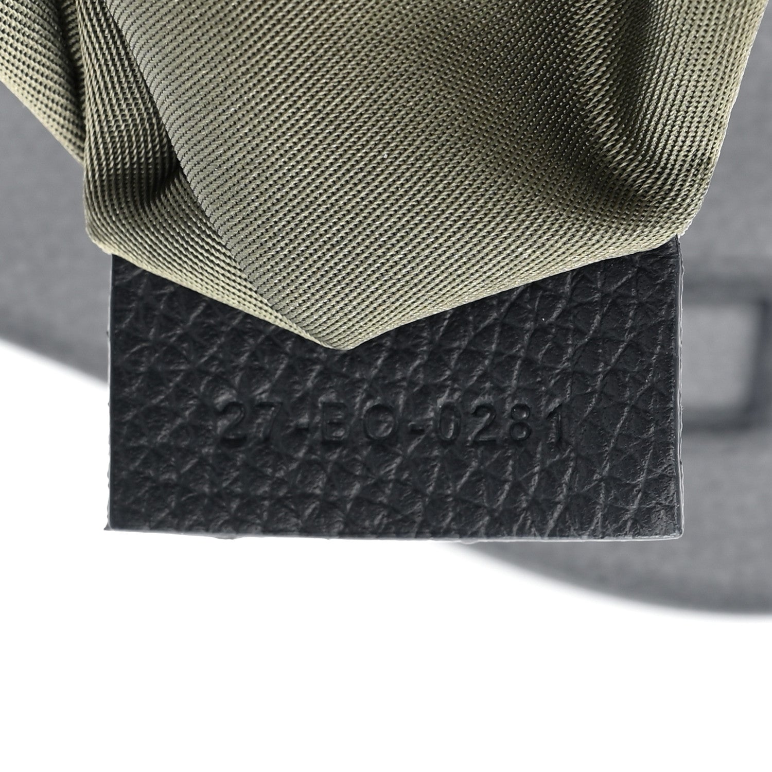 Christian Dior X SACAI Grained Calfskin Technical Fabric Mens Saddle Bag Olive Navy Blue 7 of 9