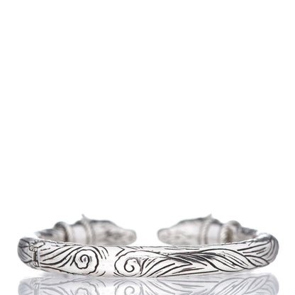 Gucci Sterling Silver Anger Forest Wolf Cuff Bracelet 4 of 6