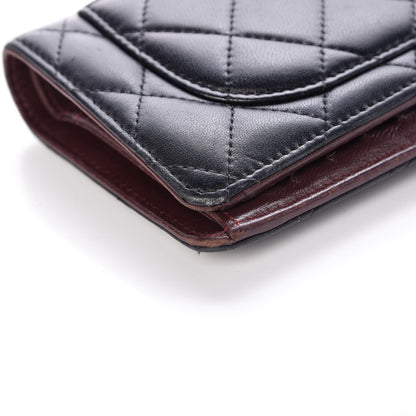 Chanel Lambskin Quilted Yen Wallet Black 14 of 19