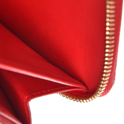 Louis Vuitton Vernis Kusama Infinity Dots Zippy Wallet Red 7 of 8