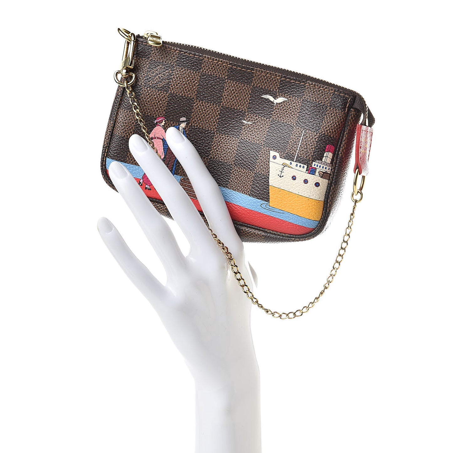 Damier Ebene 2016 Christmas Animation Mini Pochette Accessories