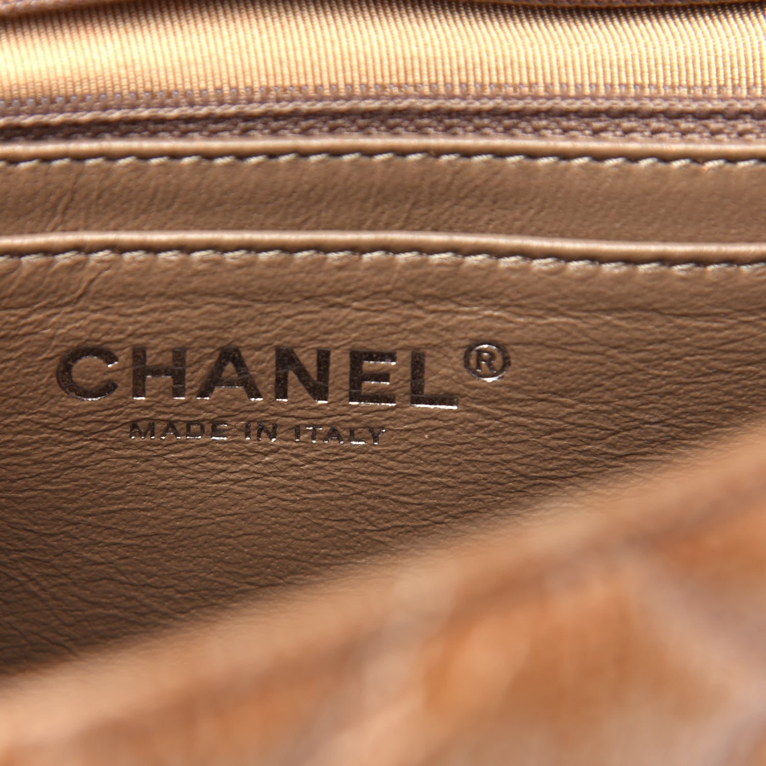 Chanel Crinkled Patent Quilted Jumbo Single Flap Beige 6 of 10