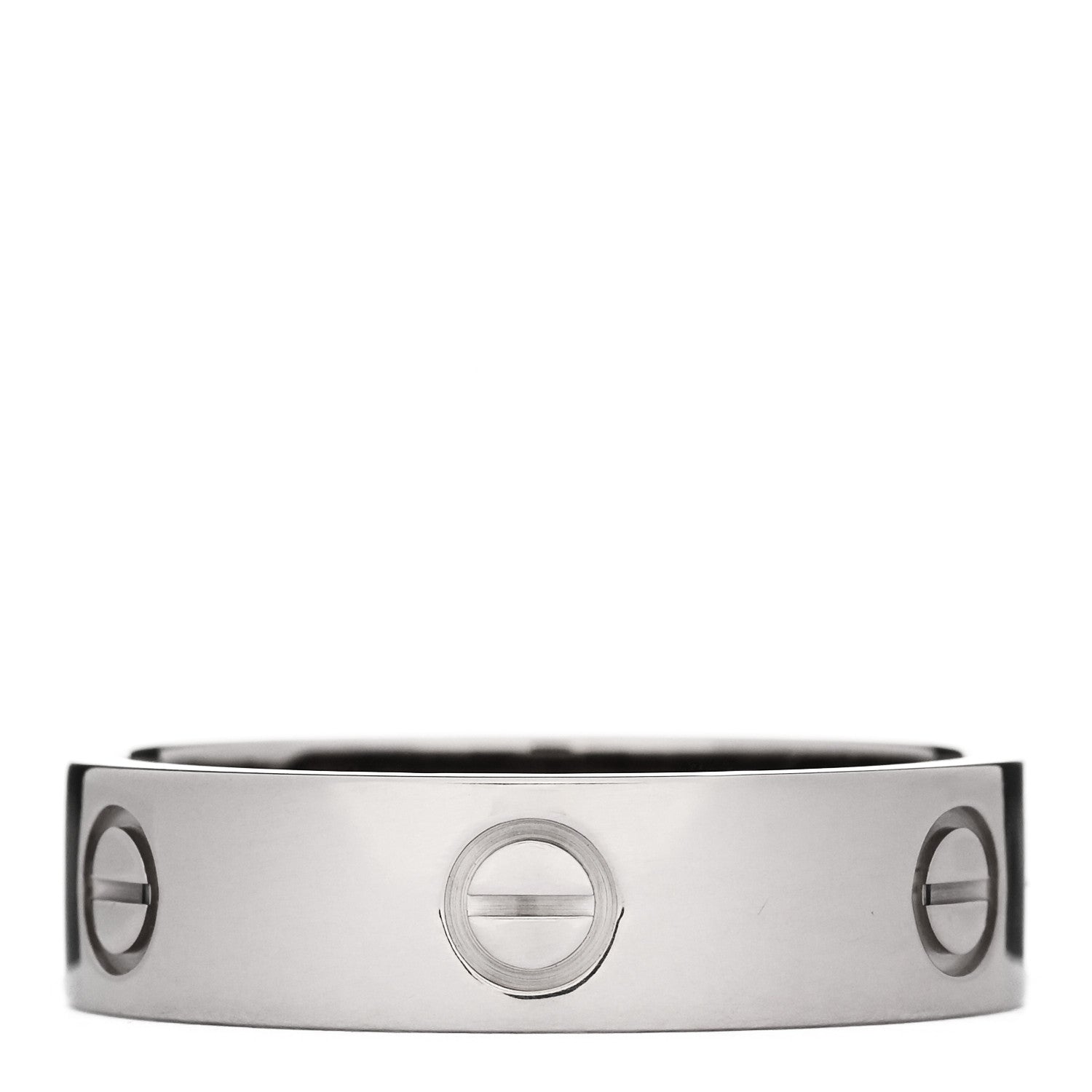 Cartier 18K White Gold 5.5mm LOVE Ring 63 10.5 1 of 4
