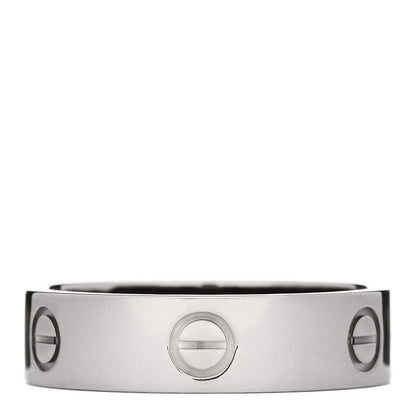 Cartier 18K White Gold 5.5mm LOVE Ring 63 10.5 1 of 4