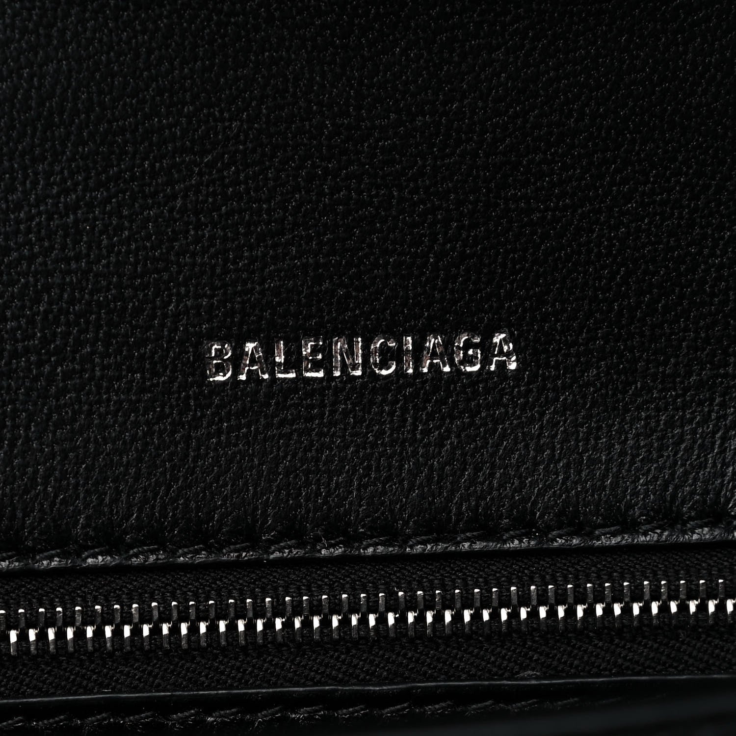 Balenciaga Shiny Box Calfskin Graffiti Logo Small Hourglass Top Handle Bag Black Pink 8 of 17