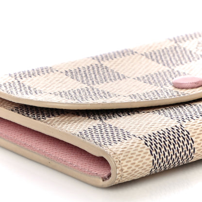 Louis Vuitton Damier Azur Rosalie Coin Purse Rose Ballerine 8 of 9