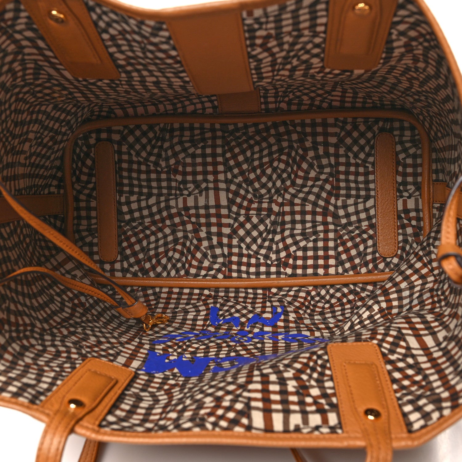 MCM Visetos Medium Liz Reversible Shopper Tote Cognac 6 of 24