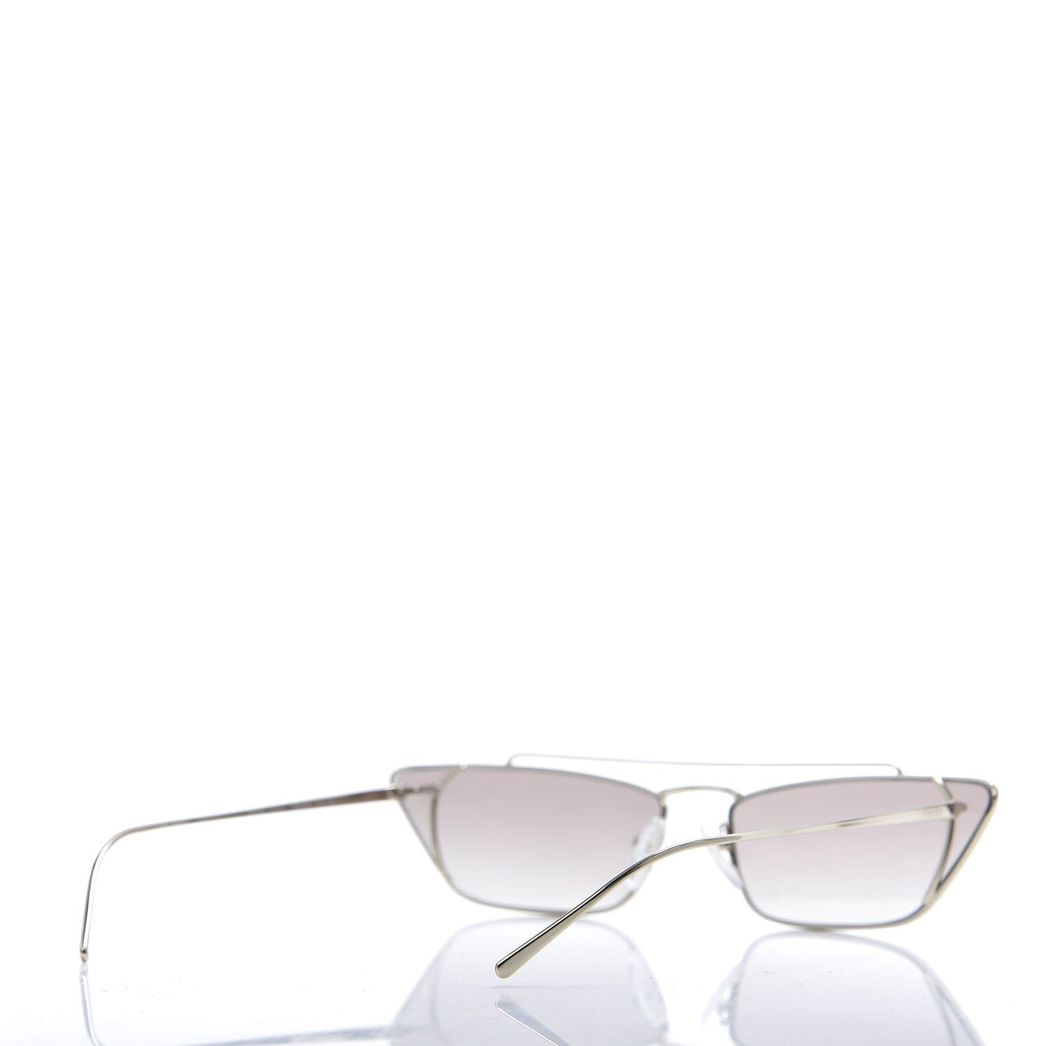 Prada Cat Eye Sunglasses SPR 64U Light Gold 4 of 8