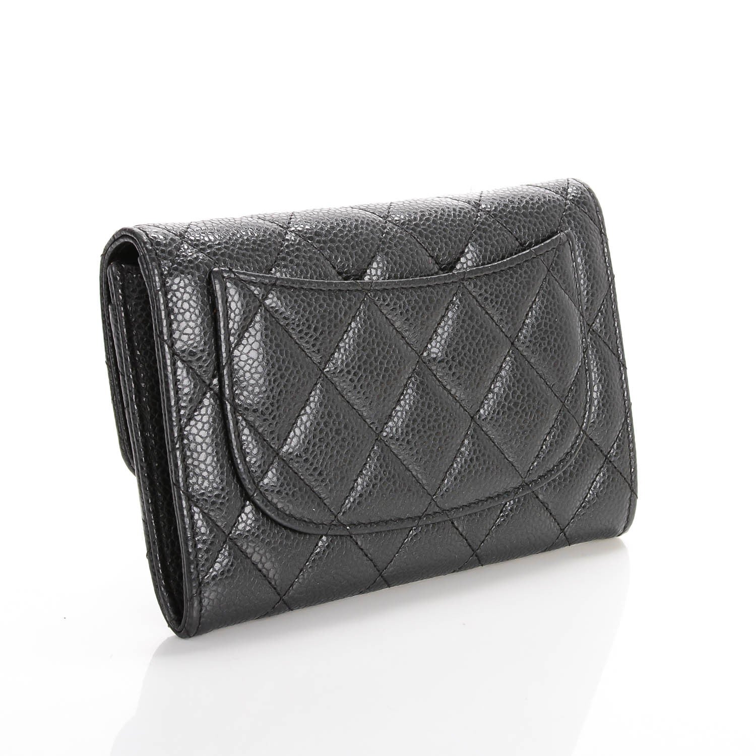 Chanel Caviar Quilted Small Flap Wallet Black 3 of 8