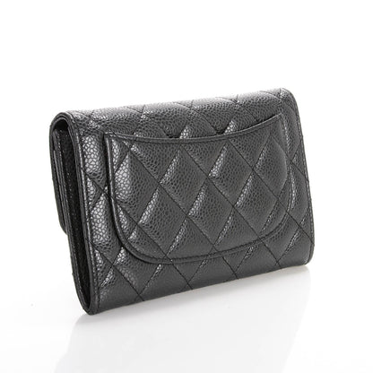 Chanel Caviar Quilted Small Flap Wallet Black 3 of 8
