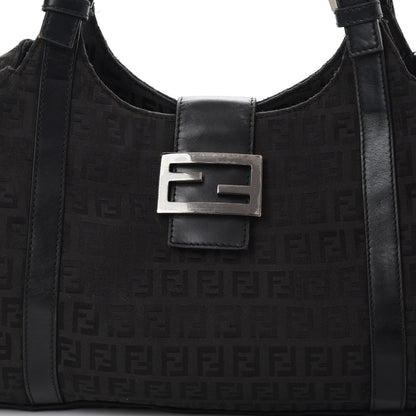 Fendi Zucchino Shoulder Bag Black 8 of 17