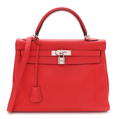 Hermes Taurillon Clemence Kelly Retourne 32 Rouge Casaque 1 of 13