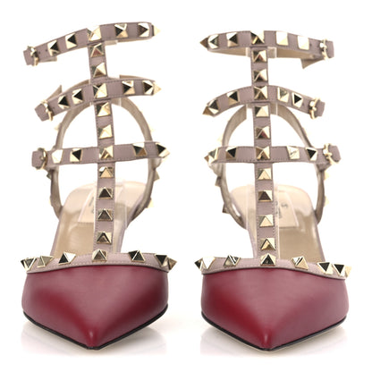 Valentino Garavani Nappa Rockstud Ankle Strap 65mm Pumps 37 Scarlet Poudre 3 of 11