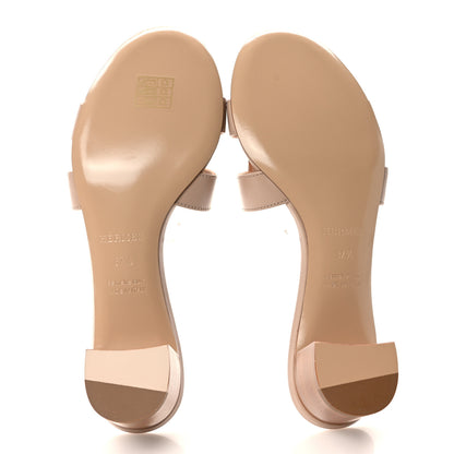 Hermes Calfskin Oasis Sandals 37.5 Beige Nude 5 of 8