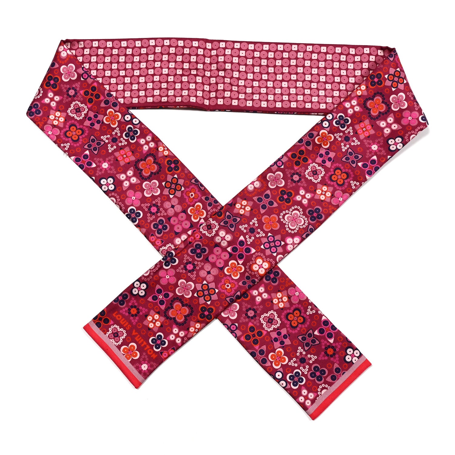 Louis Vuitton Silk Aiyana Bandeau Plum 1 of 3