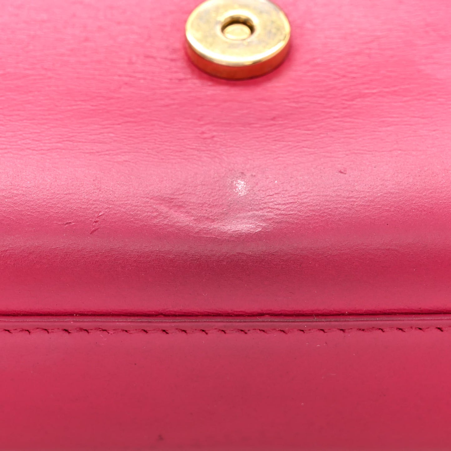 Smooth Calfskin Classic Monogram Kate Tassel Chain Wallet Pink