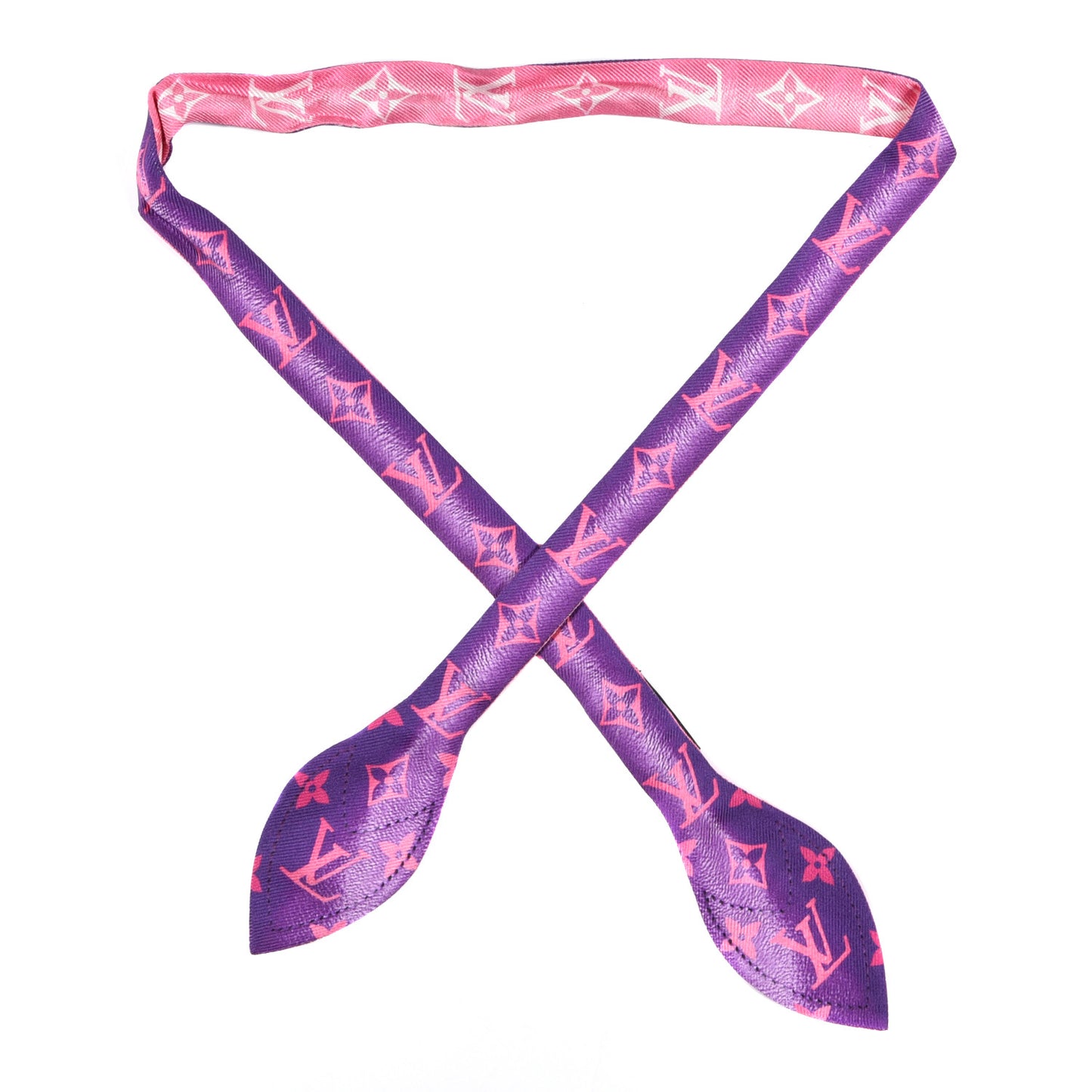 Silk Monogram Vuittamins Bandeau 3D Pink