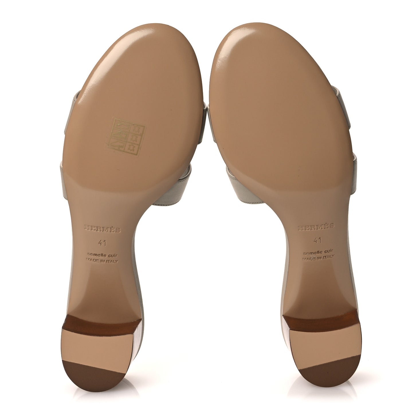 Calfskin Oasis Sandals 41 Beige Nude