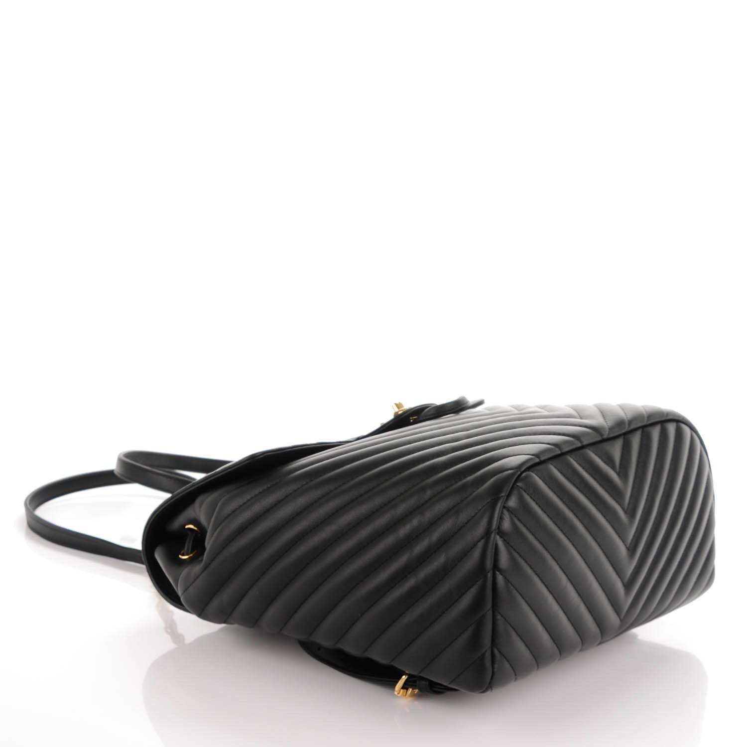 Chanel Calfskin Chevron Quilted Large Urban Spirit Backpack Black 4 of 7