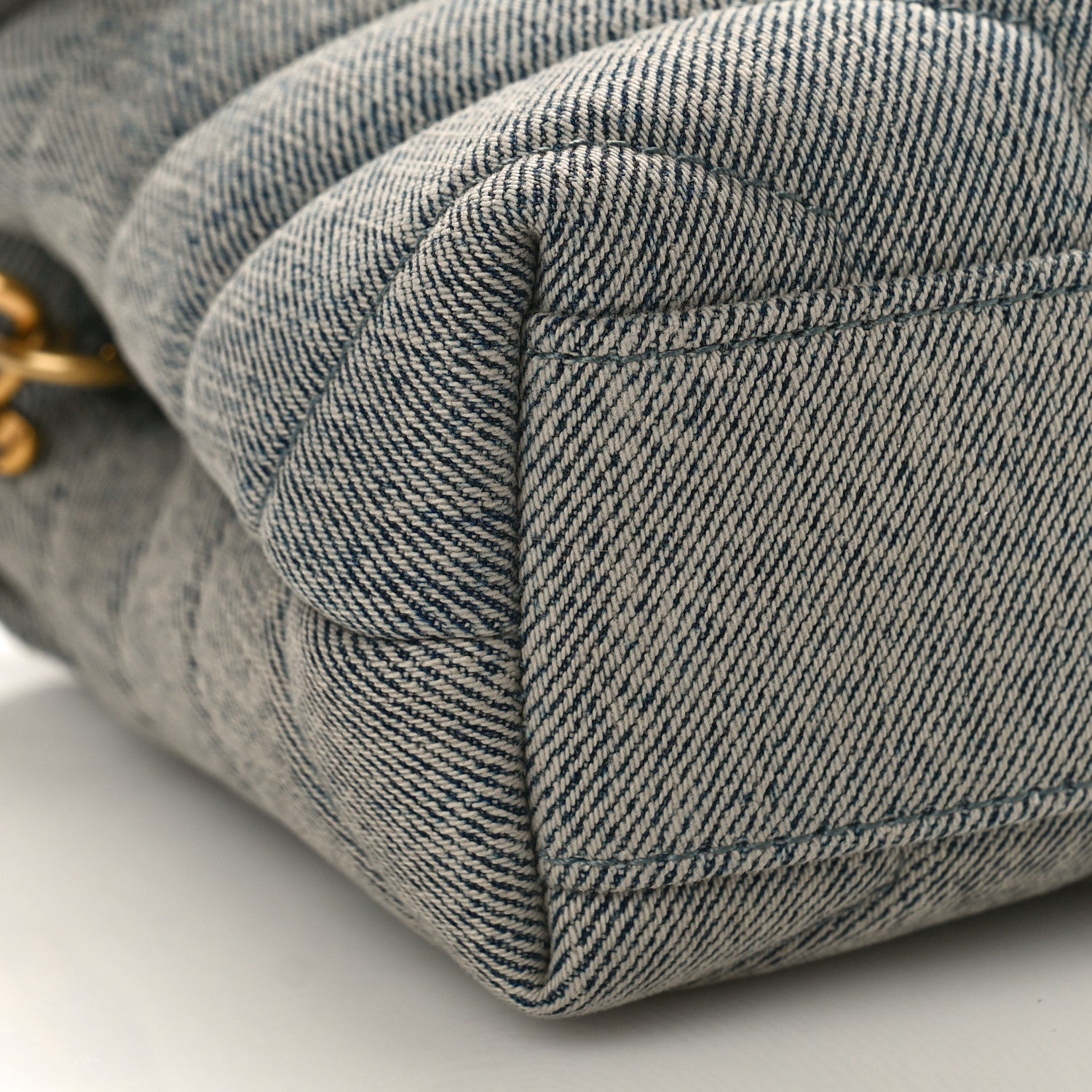 Saint Laurent Denim Y Quilted Monogram Toy Loulou Crossbody Bag Grey 7 of 8