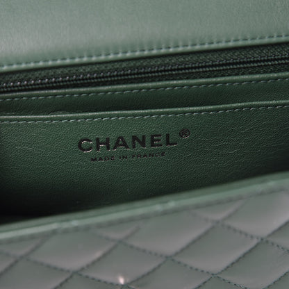 Chanel Lambskin Quilted Mini Rectangular Flap Green 6 of 10