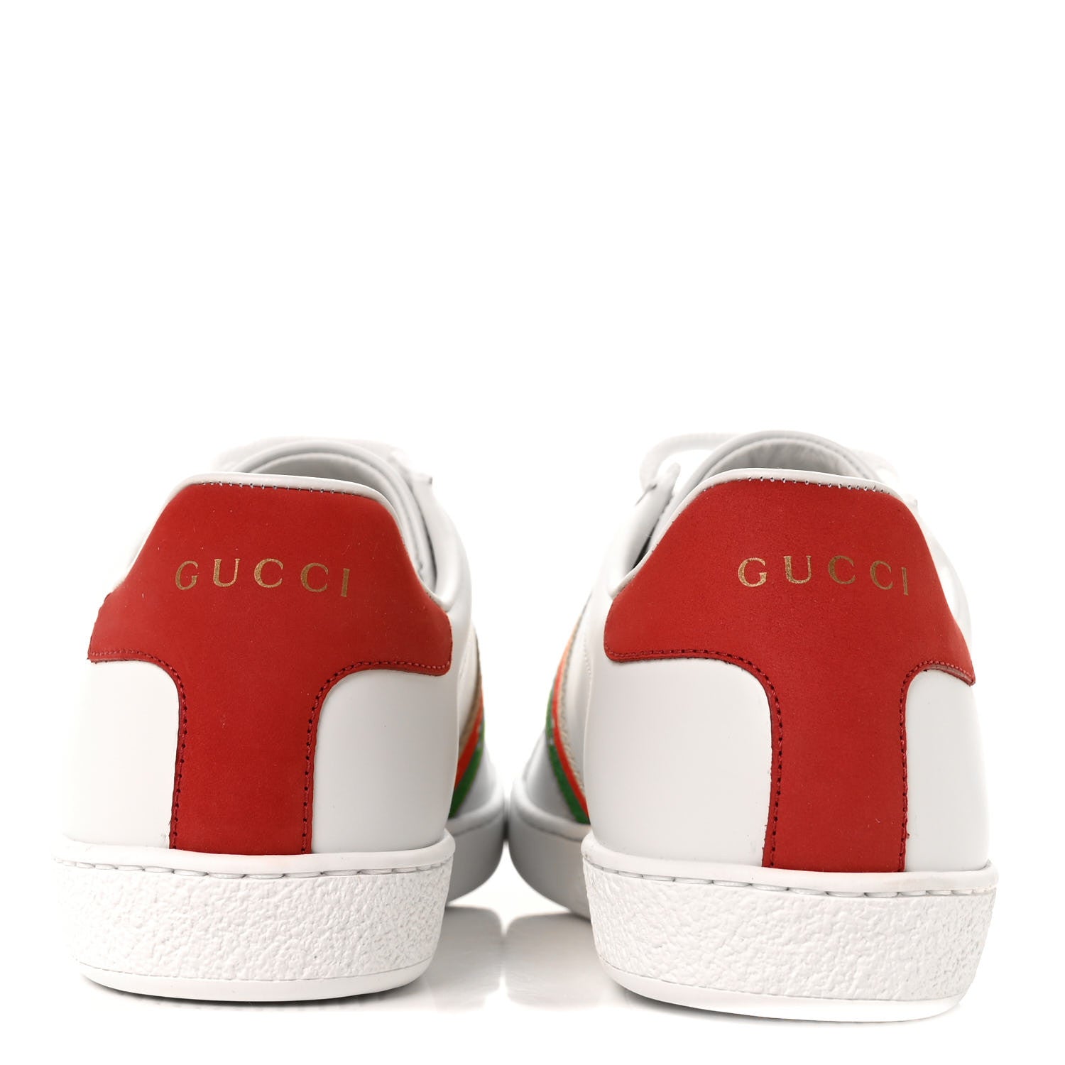 Gucci Calfskin Web Interlocking G Womens Ace Sneakers 38 White 5 of 9