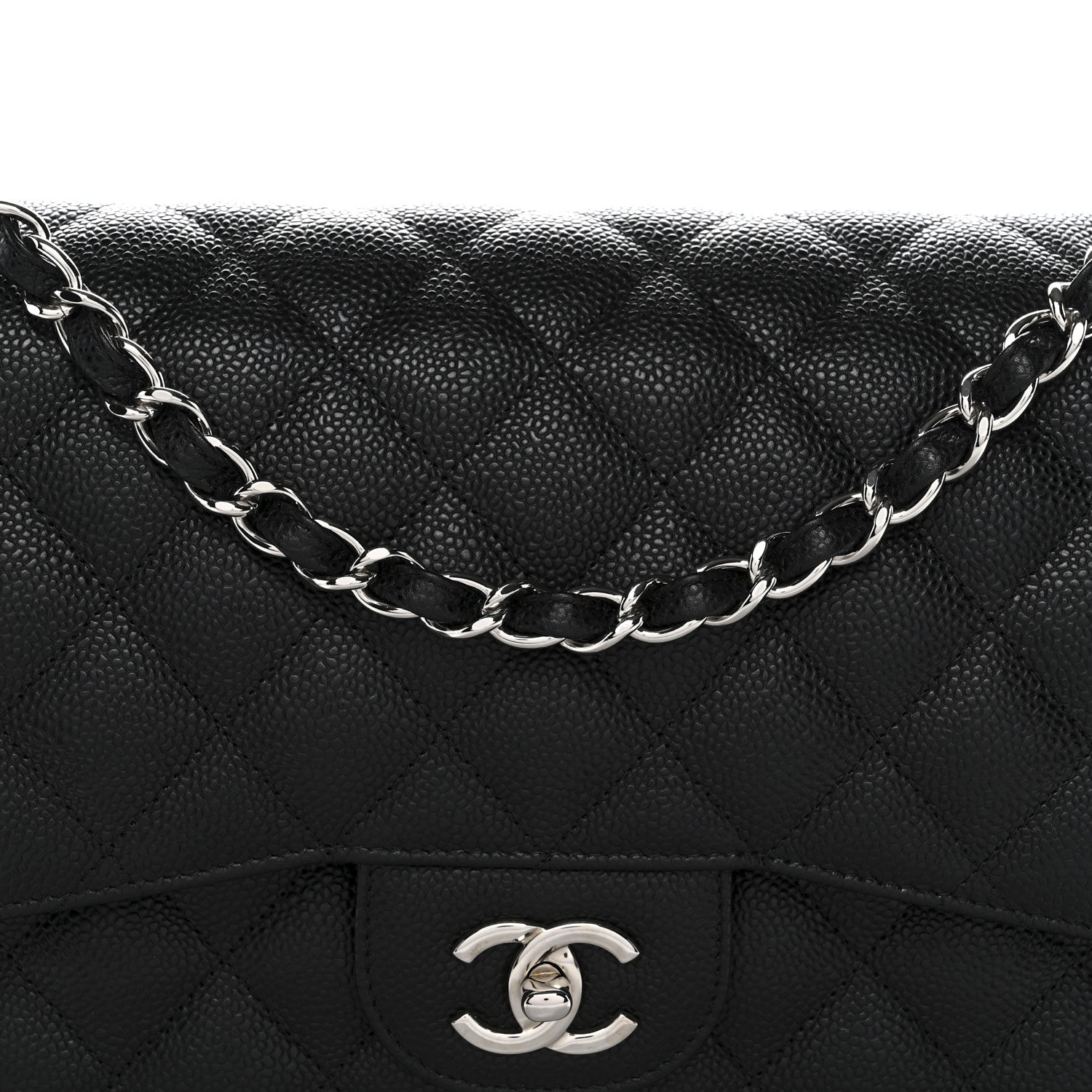 Chanel Caviar Quilted Jumbo Double Flap Black 8 of 11