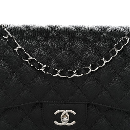Chanel Caviar Quilted Jumbo Double Flap Black 8 of 11