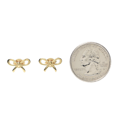 Tiffany 18K Yellow Gold Bow Earrings 2 of 4