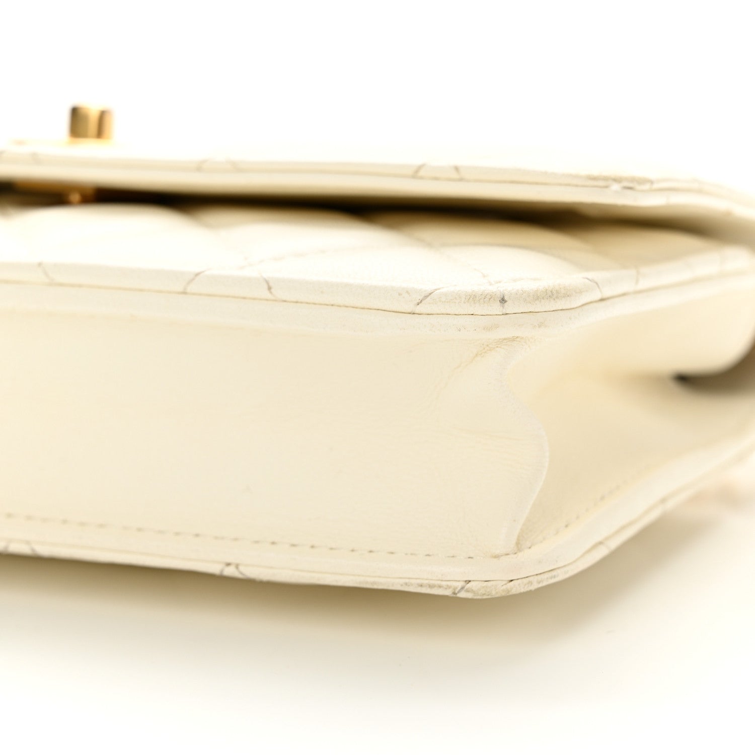 Chanel Lambskin Quilted CC Pearl Crush Wallet on Chain WOC White 10 of 14