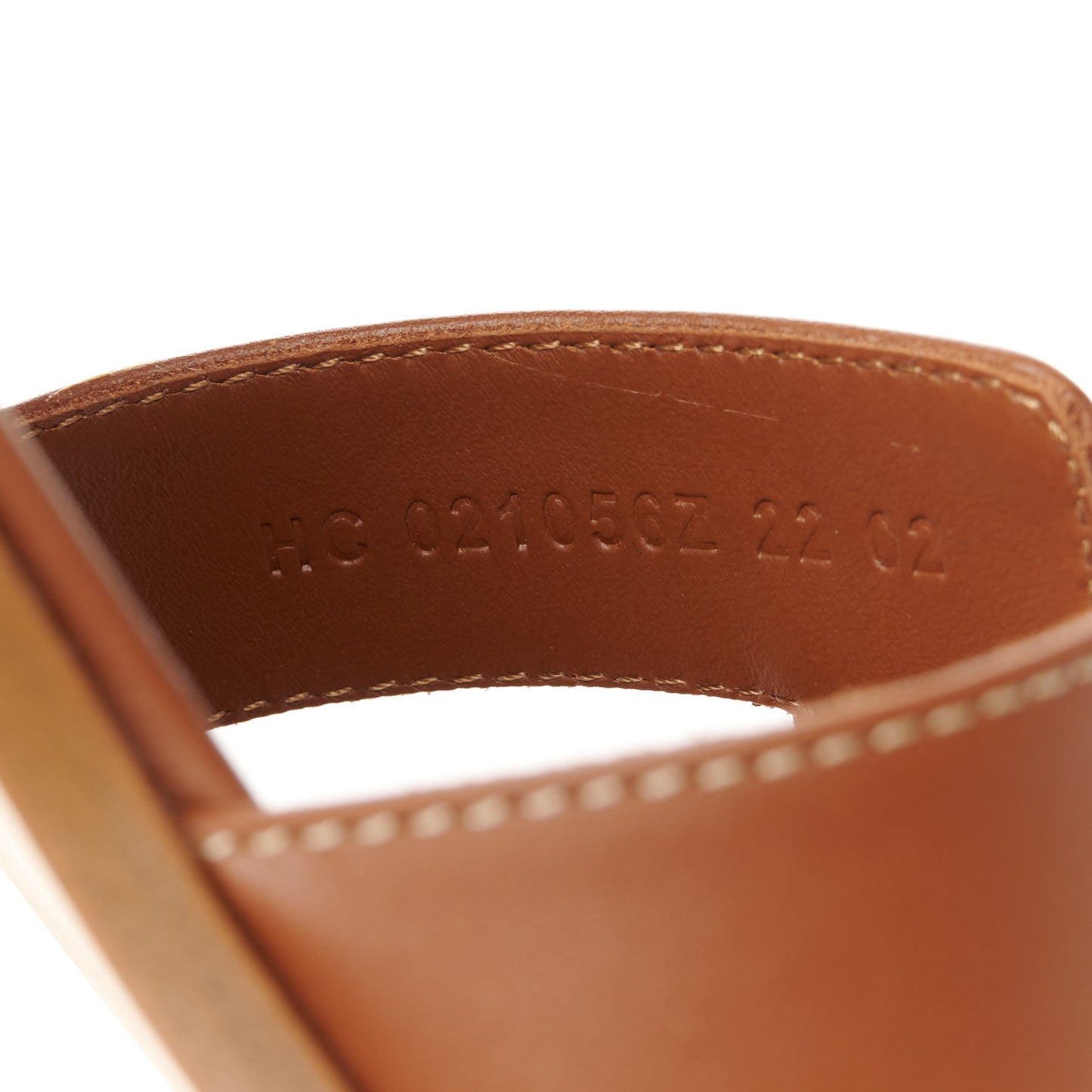 Box Calfskin Oran Sandals 37.5 Gold