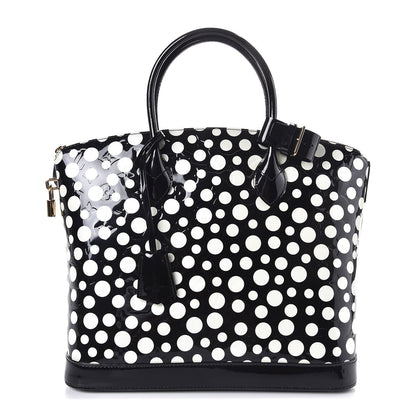 Louis Vuitton Vernis Kusama Infinity Dots Lockit MM Black 1 of 7